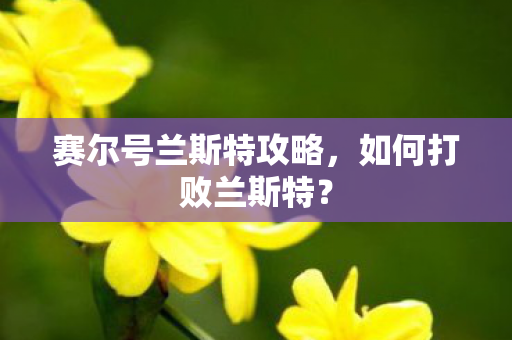 赛尔号兰斯特攻略，如何打败兰斯特？