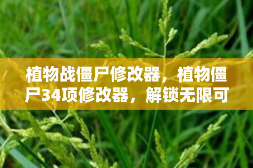 植物战僵尸修改器，植物僵尸34项修改器，解锁无限可能的策略游戏新体验