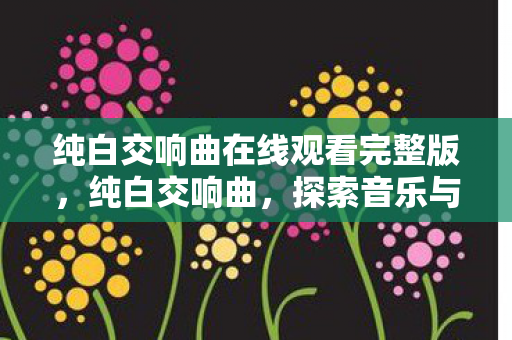 纯白交响曲在线观看完整版，纯白交响曲，探索音乐与艺术的纯粹之旅