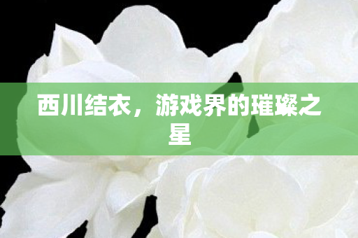 西川结衣，游戏界的璀璨之星