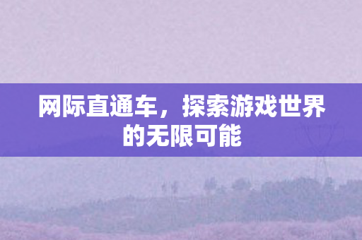 网际直通车，探索游戏世界的无限可能