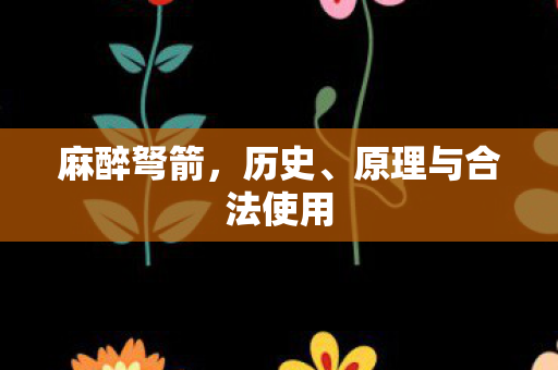 麻醉弩箭，历史、原理与合法使用