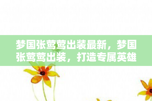 梦国张莺莺出装最新，梦国张莺莺出装，打造专属英雄，引领战场潮流
