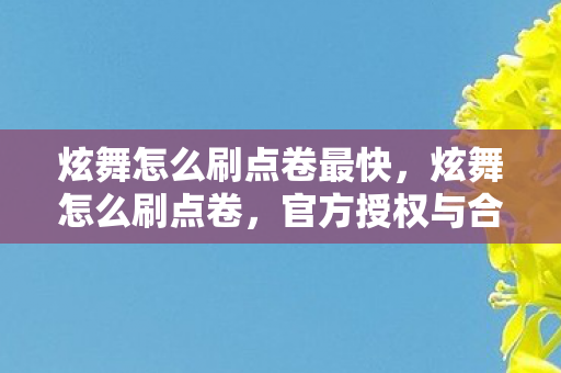 炫舞怎么刷点卷最快，炫舞怎么刷点卷，官方授权与合规获取方式