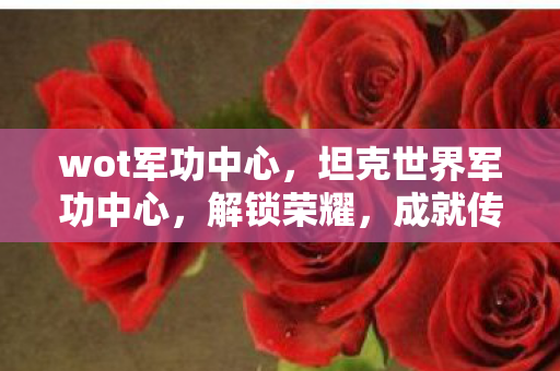 wot军功中心，坦克世界军功中心，解锁荣耀，成就传奇