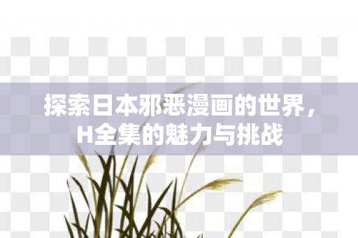 探索日本邪恶漫画的世界，H全集的魅力与挑战