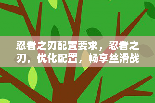 忍者之刃配置要求，忍者之刃，优化配置，畅享丝滑战斗体验