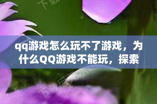 qq游戏怎么玩不了游戏，为什么QQ游戏不能玩，探索平台规则与用户体验的边界