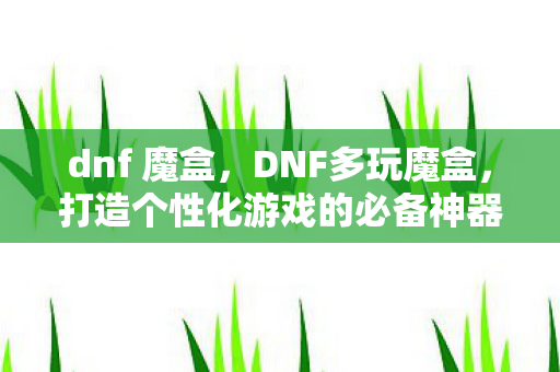 dnf 魔盒，DNF多玩魔盒，打造个性化游戏的必备神器