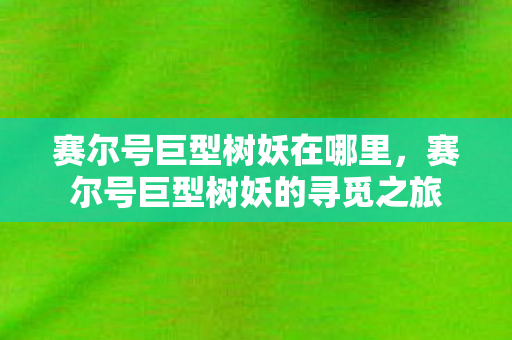 赛尔号巨型树妖在哪里，赛尔号巨型树妖的寻觅之旅
