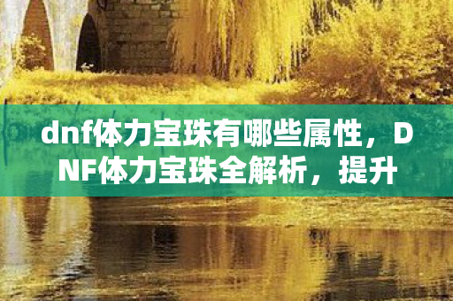 dnf体力宝珠有哪些属性，DNF体力宝珠全解析，提升战斗力的必备神器