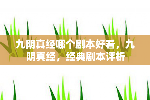 九阴真经哪个剧本好看，九阴真经，经典剧本评析