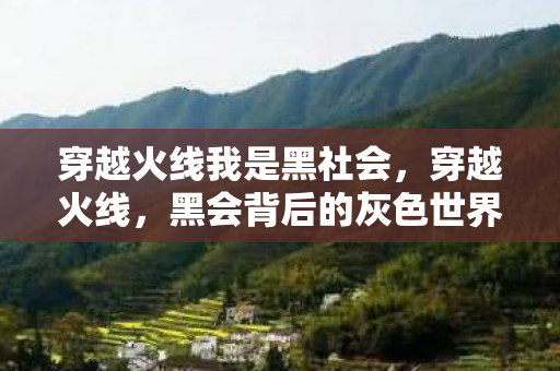 穿越火线我是黑社会，穿越火线，黑会背后的灰色世界