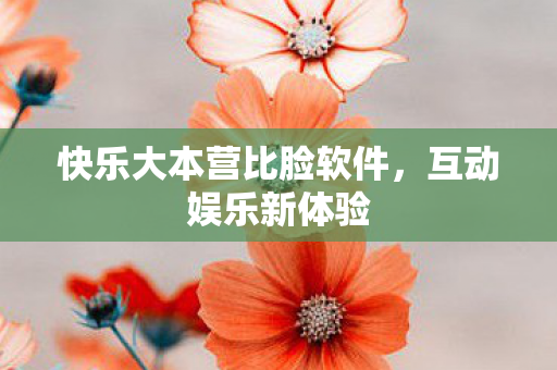 快乐大本营比脸软件,互动娱乐新体验 快乐大本营比脸软件,互动娱乐新体验