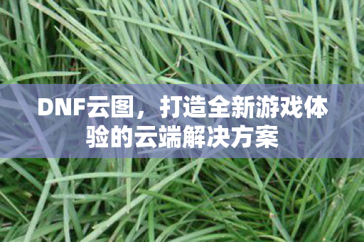 DNF云图，打造全新游戏体验的云端解决方案