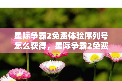 星际争霸2免费体验序列号怎么获得，星际争霸2免费体验序列号，探索星际世界的奇妙之旅