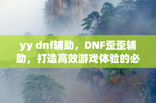 yy dnf辅助，DNF歪歪辅助，打造高效游戏体验的必备工具