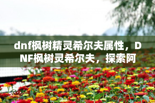 dnf枫树精灵希尔夫属性，DNF枫树灵希尔夫，探索阿拉德大陆的神秘传说