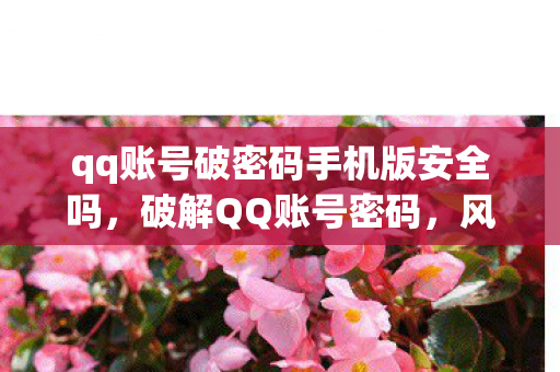 qq账号破密码手机版安全吗，破解QQ账号密码，风险与警示