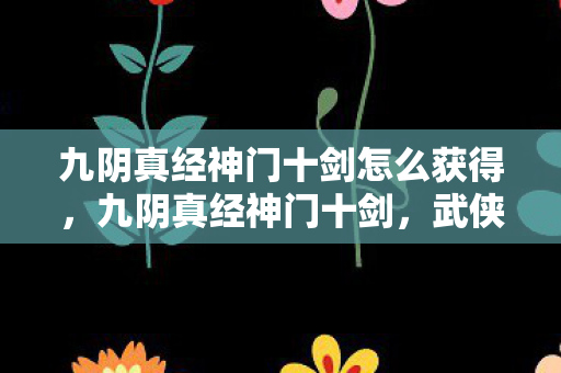 九阴真经神门十剑怎么获得，九阴真经神门十剑，武侠世界的巅峰剑术
