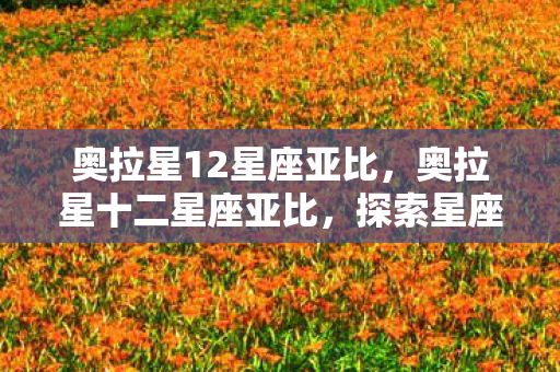 奥拉星12星座亚比，奥拉星十二星座亚比，探索星座之力，点亮你的游戏之旅