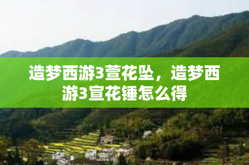 造梦西游3萱花坠，造梦西游3宣花锤怎么得