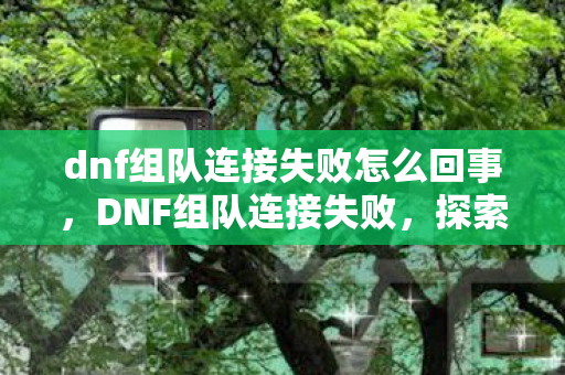 dnf组队连接失败怎么回事，DNF组队连接失败，探索游戏网络问题的深层原因与解决方案