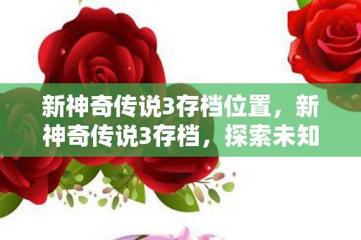 新神奇传说3存档位置，新神奇传说3存档，探索未知世界的珍贵记录