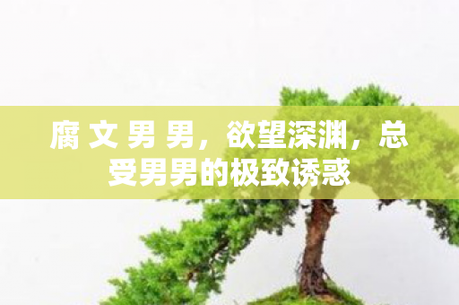 腐 文 男 男，欲望深渊，总受男男的极致诱惑