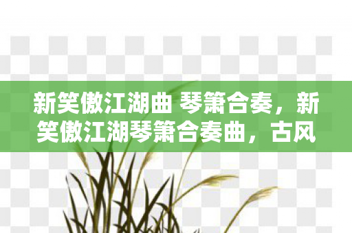 新笑傲江湖曲 琴箫合奏，新笑傲江湖琴箫合奏曲，古风音乐的巅峰之作