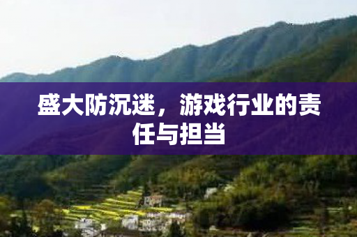 盛大防沉迷，游戏行业的责任与担当