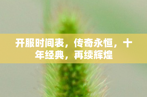 开服时间表，传奇永恒，十年经典，再续辉煌
