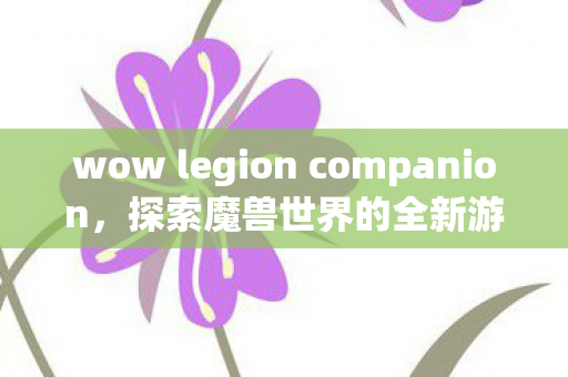 wow legion companion，探索魔兽世界的全新游戏体验