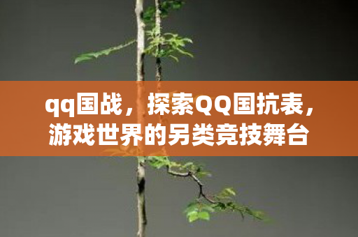 qq国战，探索QQ国抗表，游戏世界的另类竞技舞台