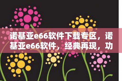 诺基亚e66软件下载专区，诺基亚e66软件，经典再现，功能升级