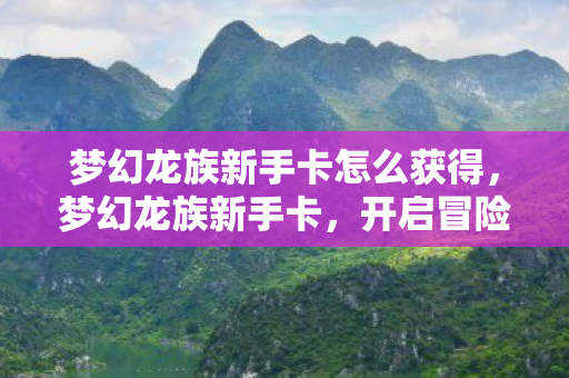 梦幻龙族新手卡怎么获得，梦幻龙族新手卡，开启冒险之旅的钥匙