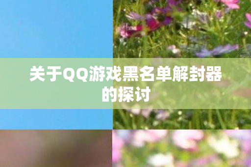 关于QQ游戏黑名单解封器的探讨 关于QQ游戏黑名单解封器的探讨