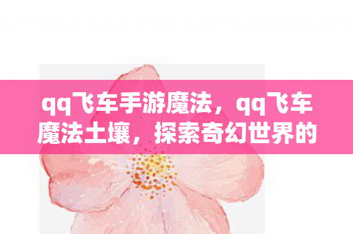 qq飞车手游魔法，qq飞车魔法土壤，探索奇幻世界的奇妙之旅