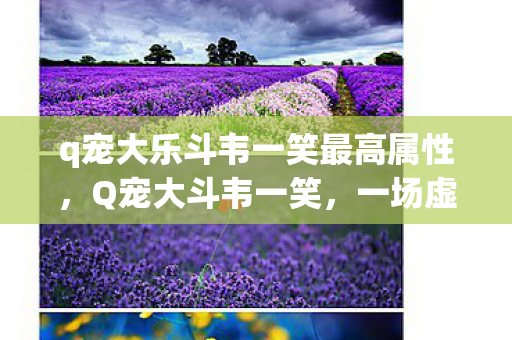 q宠大乐斗韦一笑最高属性，Q宠大斗韦一笑，一场虚拟世界的欢乐盛宴