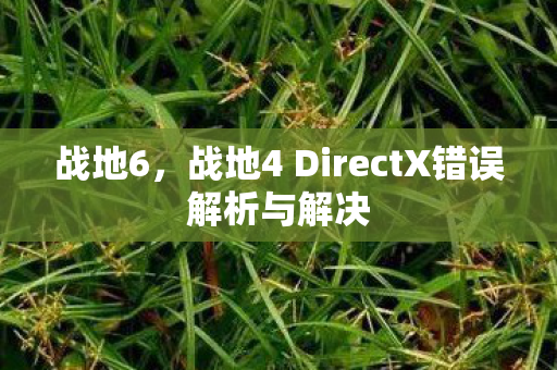 战地6，战地4 DirectX错误解析与解决