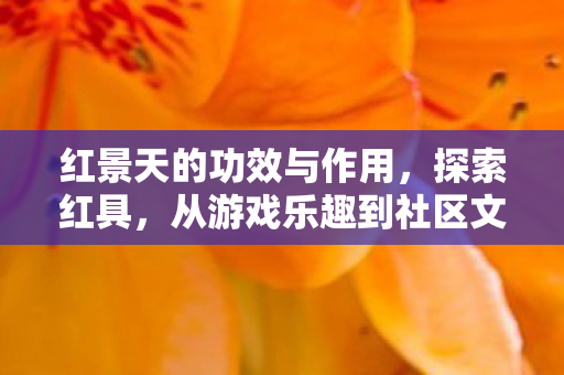 红景天的功效与作用，探索红具，从游戏乐趣到社区文化的演变
