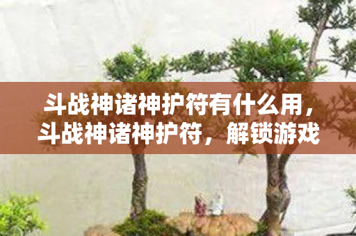 斗战神诸神护符有什么用，斗战神诸神护符，解锁游戏世界的神秘力量