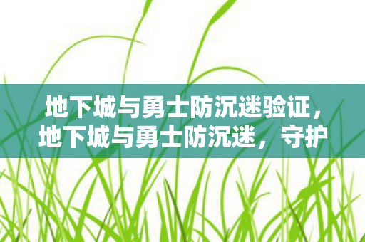 地下城与勇士防沉迷验证，地下城与勇士防沉迷，守护青少年的游戏时光