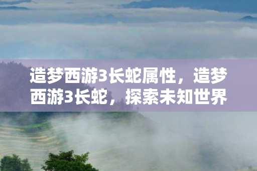 造梦西游3长蛇属性，造梦西游3长蛇，探索未知世界的奇幻之旅