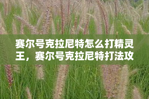 赛尔号克拉尼特怎么打精灵王，赛尔号克拉尼特打法攻略