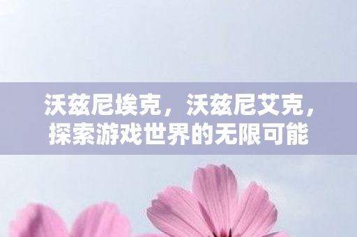 沃兹尼埃克，沃兹尼艾克，探索游戏世界的无限可能