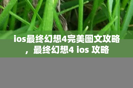 ios最终幻想4完美图文攻略，最终幻想4 ios 攻略
