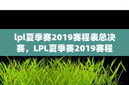 lpl夏季赛2019赛程表总决赛，LPL夏季赛2019赛程表，激情与荣耀的盛宴