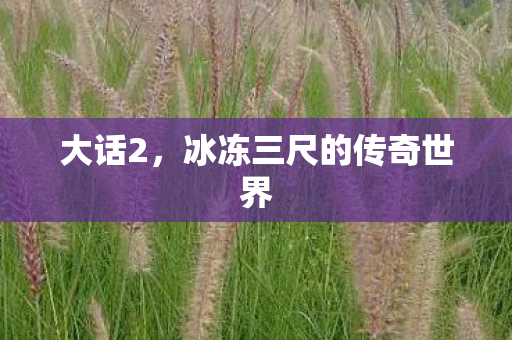 大话2,冰冻三尺的传奇世界 大话2,冰冻三尺的传奇世界