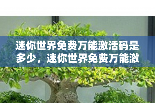 迷你世界免费万能激活码是多少，迷你世界免费万能激活码，探索无限可能的创意之旅